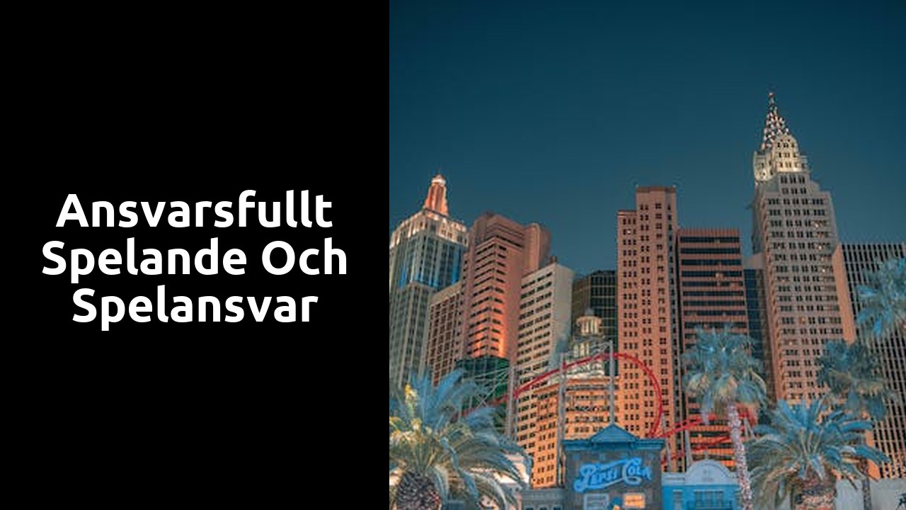 Ansvarsfullt spelande och spelansvar