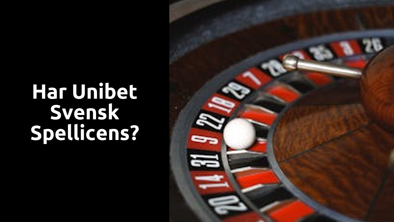 Har Unibet svensk spellicens?