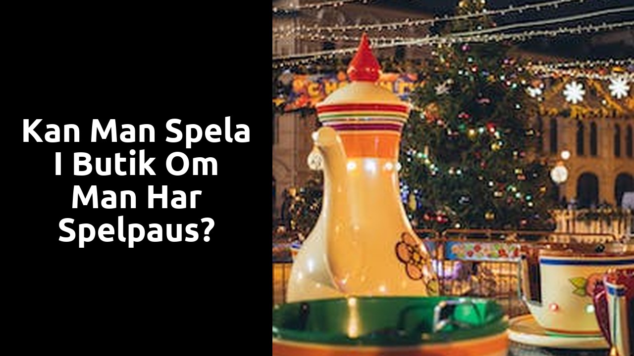 Kan man spela i butik om man har Spelpaus?