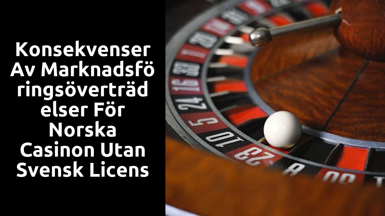 Konsekvenser av marknadsföringsöverträdelser för norska casinon utan svensk licens