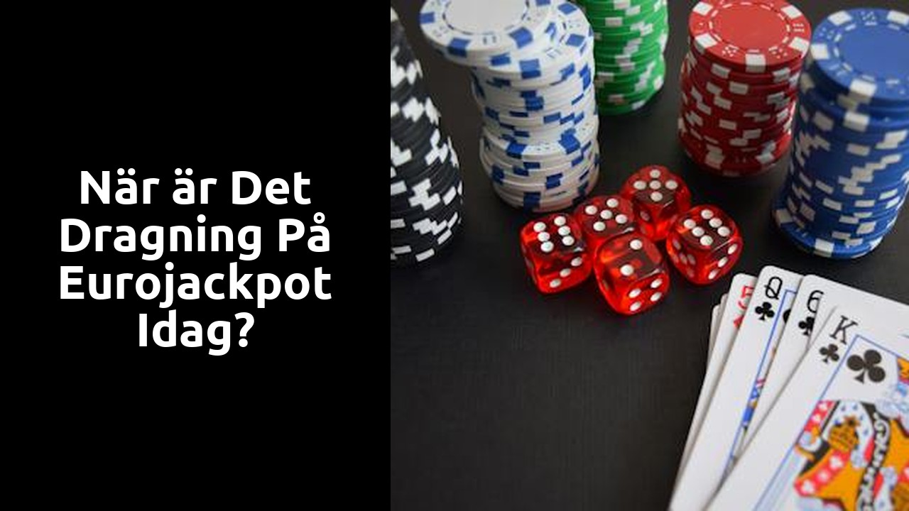 När är det dragning på Eurojackpot idag?