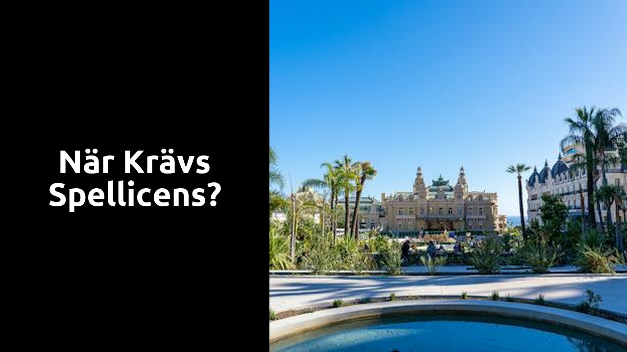 När krävs spellicens?