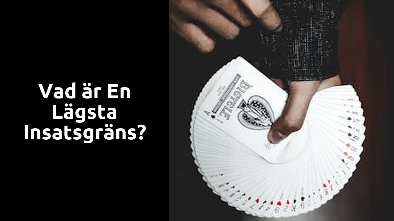 Vad är en lägsta insatsgräns?