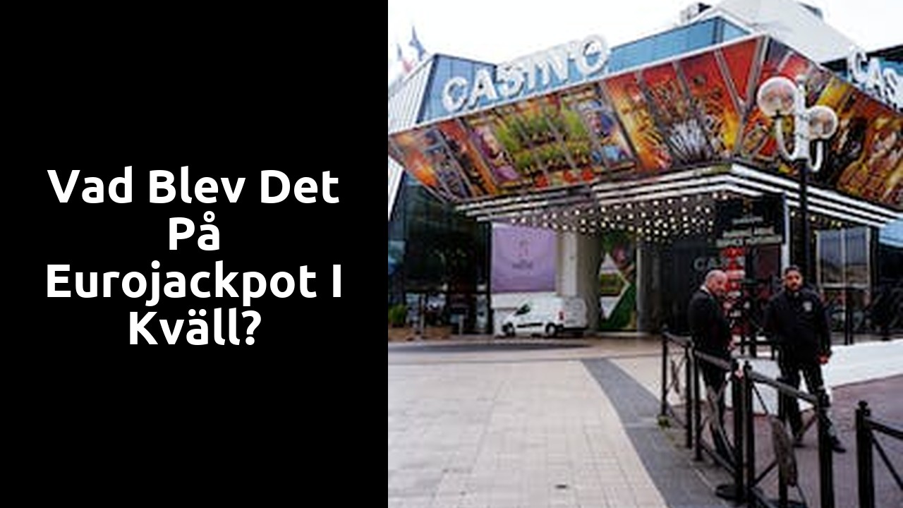 Vad blev det på Eurojackpot i kväll?