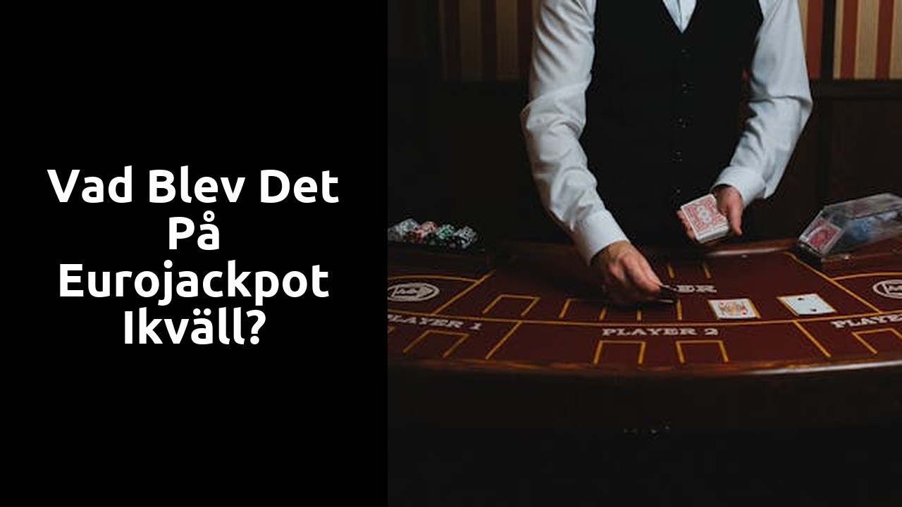 Vad blev det på Eurojackpot ikväll?