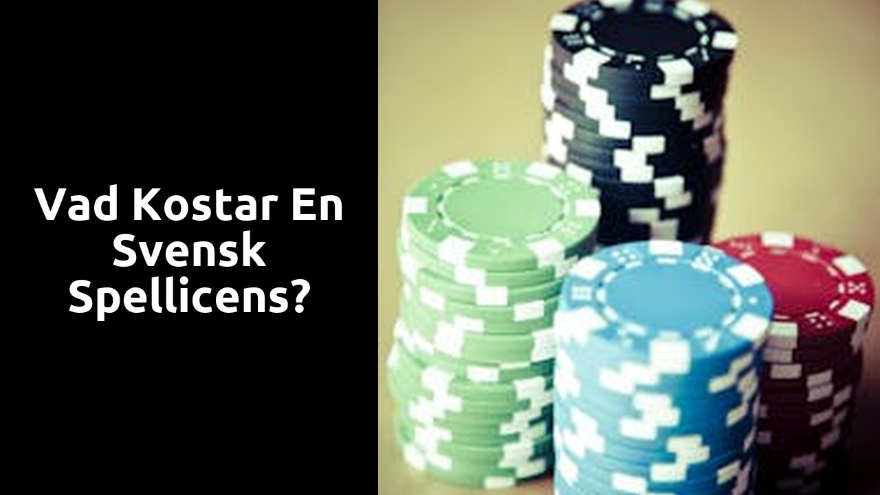 Vad kostar en svensk spellicens?