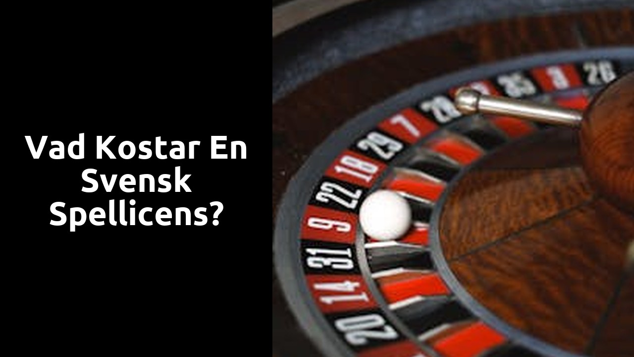 Vad kostar en svensk spellicens?