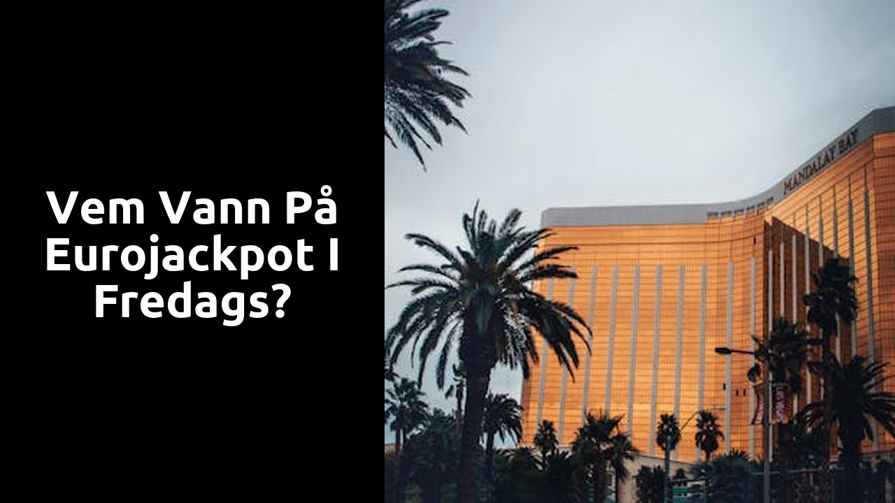 Vem vann på Eurojackpot i fredags?