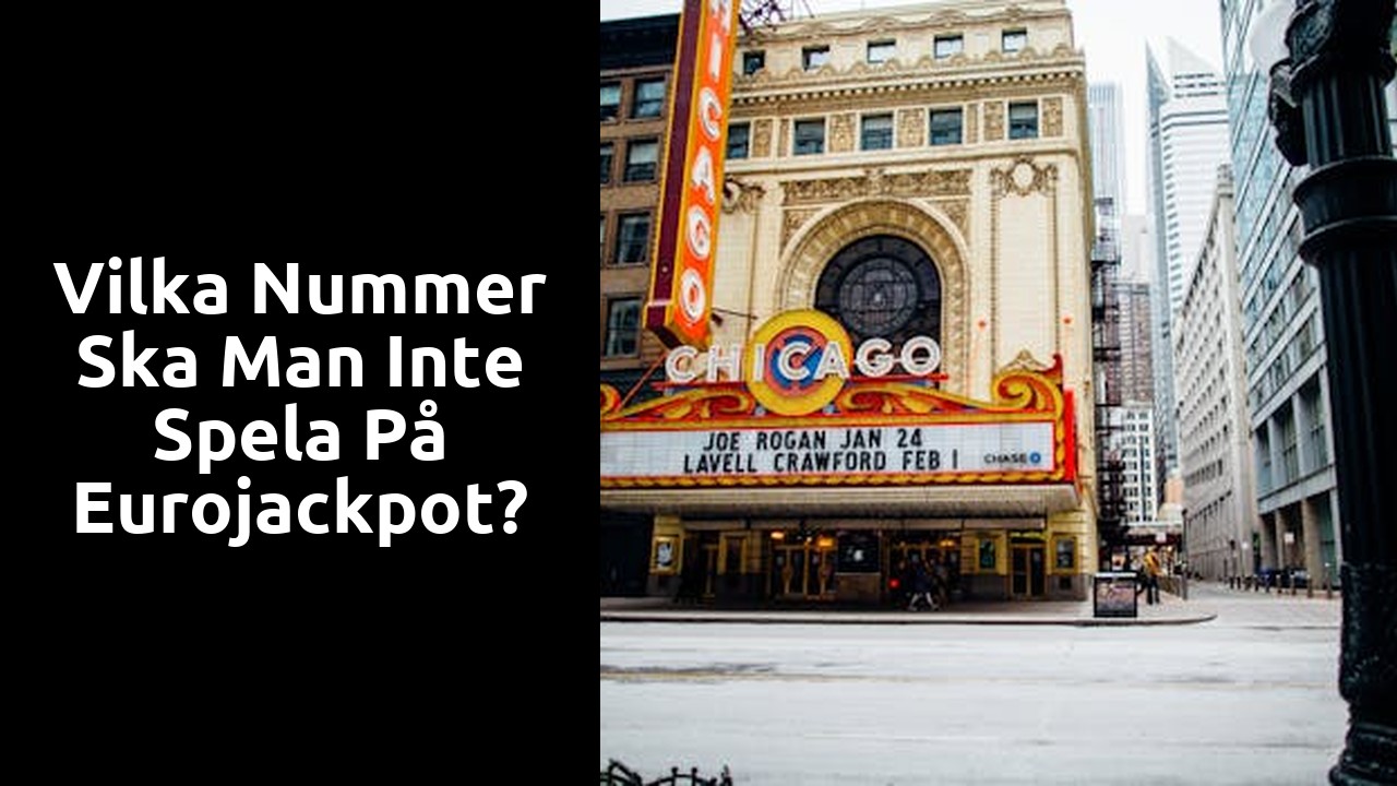 Vilka nummer ska man inte spela på Eurojackpot?